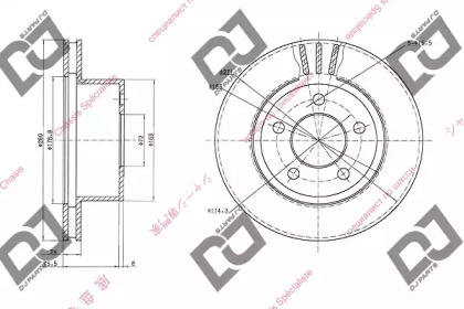 Тормозной диск DJ PARTS BD1695